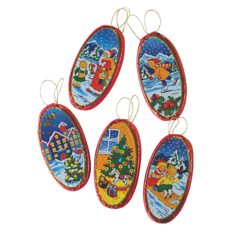 Storz Weihnachtsrahmen Vollmilch 50 x 12,5 g feinste Vollmilchschokolade mit weihnachtlichen Motiven in Großpackung